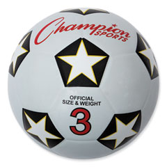 Rubber Sports Ball, For Soccer, No. 3 Size, White/Black