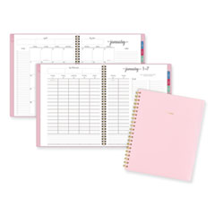 Harmony Weekly/Monthly Poly Planner, 11 x 9.38, Pink Cover, 13-Month (Jan to Jan): 2024 to 2025