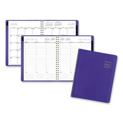 Contemporary Weekly/Monthly Planner, 11.38 x 9, Purple Cover, 12-Month (Jan to Dec): 2024