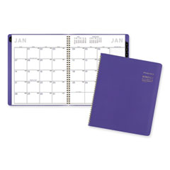 Contemporary Monthly Planner, 11.38 x 9.63, Purple Cover, 12-Month (Jan to Dec): 2024