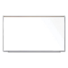 Magnetic Porcelain Whiteboard with Satin Aluminum Frame and Map Rail, 96.53 x 60.47, White Surface, Ships in 7-10 Bus Days