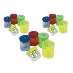 Eisen Sharpeners. Two-Hole, 1.5 x 1.75, Assorted Colors, 12/Pack