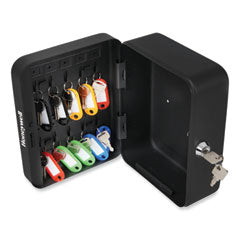 Convertible Cash and Key Box with 10 Keys, 7.9 x 6.5 x 3.5, Security Steel, Black