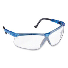 Genesis Safety Eyewear, Translucent Blue/Black Frame, Clear Lens