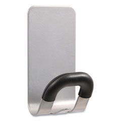 Magnetic Coat Peg, ABS/Magnet/Steel, Black/Silver, Supports 11 lbs