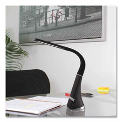 Wellness Series Recharge LED Desk Lamp, 10.75" to 18.75" High, Black, Ships in 1-3 Business Days