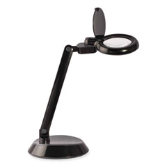 Space-Saving LED Magnifier Desk Lamp, 14" High, Black, Ships in 1-3 Business Days