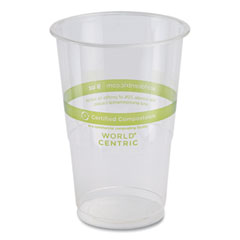 PLA Clear Cold Cups, 9 oz, Clear, 2,000/Carton