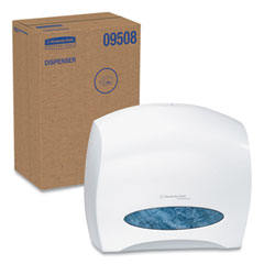 JRT Jr. Escort Jumbo Roll Bath Tissue Dispenser, 16 x 5.75 x 13.88, Pearl White