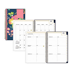 Day Designer Peyton Create-Your-Own Cover Weekly/Monthly Planner, Floral, 8 x 5, Navy, 12-Month (July-June): 2023 to 2024