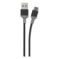 strikeLINE Braided Cable for USB-C Devices, 4 ft, Black/Gray