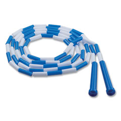 Segmented Plastic Jump Rope, 9 ft, Blue/White