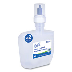 Essential Green Certified Foam Skin Cleanser, Unscented, 1,200 mL, 2/Carton