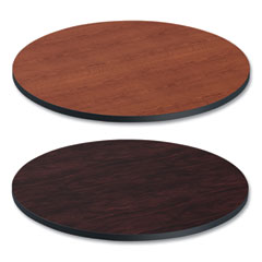 Reversible Laminate Table Top, Round, 35.5" Diameter, Medium Cherry/Mahogany