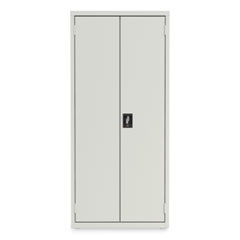 Fully Assembled Storage Cabinets, 3 Shelves, 30" x 15" x 66", Light Gray