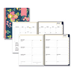 Day Designer Peyton Create-Your-Own Cover Weekly/Monthly Planner, Floral Artwork, 11 x 8.5, Navy, 12-Month (Jan-Dec): 2024