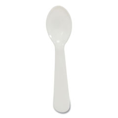 Lightweight Plastic Taster Spoon, White, 3,000/Carton