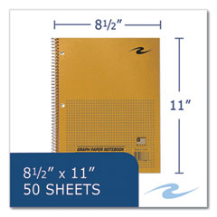 Lab and Science Wirebound Notebook, Quadrille Rule (4 sq/in), Brown Cover, (50) 8.5 x 11 Sheets, 24/CT, Ships in 4-6 Bus Days