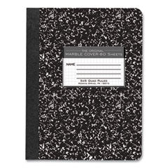 Hardcover Composition Book, Quadrille 5 sq/in Rule, Black Marble Cover, (80) 9.75 x 7.5 Sheet, 48/CT, Ships in 4-6 Bus Days