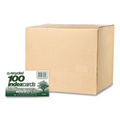 Environotes Recycled Index Cards, Narrow Rule, 3 x 5 White, 100 Cards, 36/Carton, Ships in 4-6 Business Days