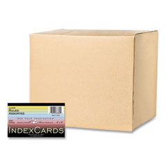 Colored Index Cards, 3 x 5, Assorted Colors, 100/Pack, 36 Packs/Carton, Ships in 4-6 Business Days