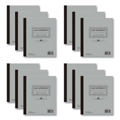 Lab and Science Carbonless Notebook, Quad Rule (4 sq/in), Gray Cover, (100) 11x9.25 Sheets, 12/CT, Ships in 4-6 Business Days