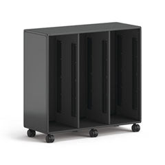 Class-ifi Tote Storage Cabinet, Three-Wide, 46.63" x 18.75" x 44.13", Charcoal Gray