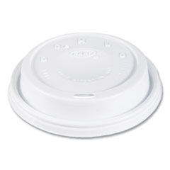 Cappuccino Dome Sipper Lids, Fits 12 oz to 24 oz Cups, White, 1,000/Carton