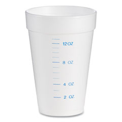 Graduated Foam Medical Cups, 16 oz, White, 25/Pack, 40 Packs/Carton