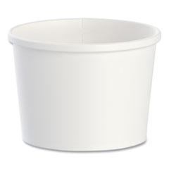 Flexstyle Double Poly Paper Containers, 12 oz, 3.6" Diameter, White, Paper, 25/Bag, 20 Bags/Carton