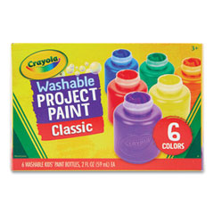 Washable Paint, 6 Assorted Colors, 2 oz Bottle, 6/Pack