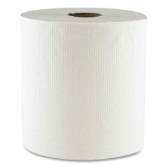 Hard Wound Towel, 1 Ply, 8" x 700 ft, White, 6/Carton