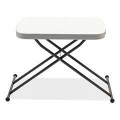 Height-Adjustable Personal Folding Table, Rectangular, 26.63" x 25.5" x 25" to 36", White Top, Dark Gray Legs