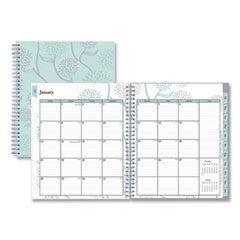 Rue Du Flore Monthly Planner, Rue Du Flore Artwork, 10 x 8, Jade/Lavender Cover, 12-Month (Jan to Dec): 2024