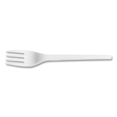 White CPLA Cutlery, Fork, 1,000/Carton