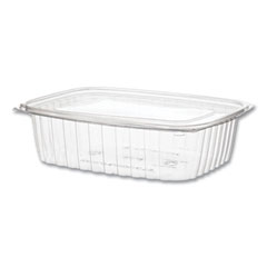 Renewable and Compostable Rectangular Deli Containers, 48 oz, 8 x 6 x 2, Clear, Plastic, 50/Pack, 4 Packs/Carton