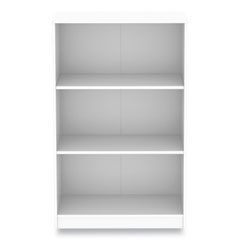 Three-Shelf Bookcase, 27.56" x 11.42" x 44.33", White