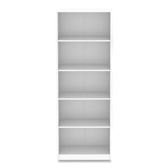 Five-Shelf Bookcase, 27.56" x 11.42" x 77.56", White