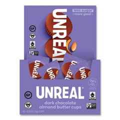 Dark Chocolate Almond Butter Cups, 0.53 oz, Individually Wrapped, 40/Pack, Ships in 1-3 Business Days
