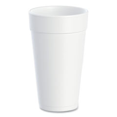 Foam Drink Cups, 20 oz, White, 25/Bag, 20 Bags/Carton