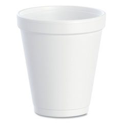 Foam Drink Cups, 8 oz, White, 25/Bag, 40 Bags/Carton