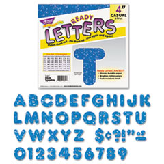 Ready Letters Sparkles Letter Set, Blue Sparkle, 4"h, 71/Set