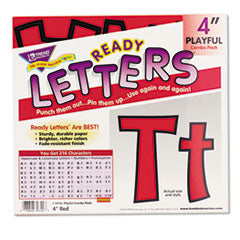 Ready Letters Playful Combo Set, Red, 4"h, 216/Set