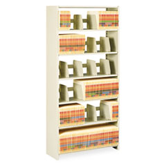 Snap-Together Steel Six-Shelf Closed Starter Set, 36w x 12d x 76h, Sand