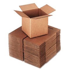 Cubed Fixed-Depth Corrugated Shipping Boxes, Regular Slotted Container (RSC), Small, 6" x 6" x 6", Brown Kraft, 25/Bundle