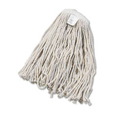 Cut-End Wet Mop Head, Cotton, White, #20, 12/Carton