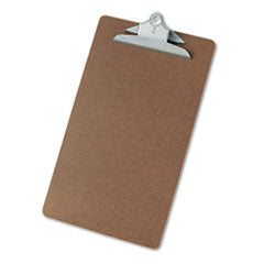 Hardboard Clipboard, 1.25" Clip Capacity, Holds 8.5 x 14 Sheets, Brown