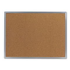 Cork Bulletin Board, 24 x 18, Tan Surface, Aluminum Frame