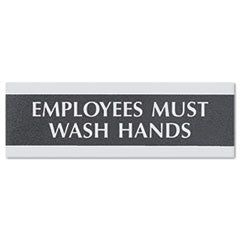 Century Series Office Sign, Employees Must Wash Hands, 9 x 3