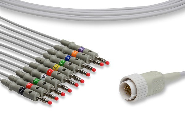 Kenz Compatible Direct-Connect EKG Cable